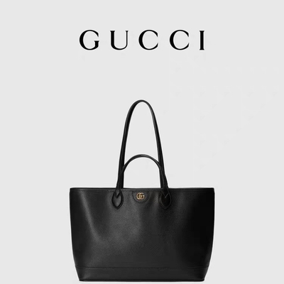 Túi Đeo Vai Hiệu GUCCI Ophidia Da Hạt Nhỏ Vừa Màu Đen