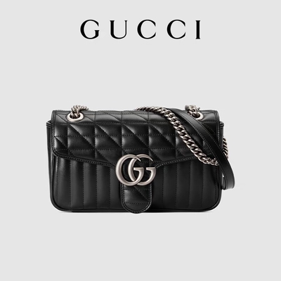 Túi đeo chéo hiệu GUCCI GG Túi đeo vai Marmont Da chần bông cỡ nhỏ