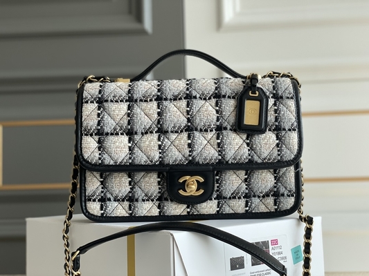 Trung bình 2WAY Túi hàng hiệu tùy chỉnh Túi da bê nữ Túi nắp Chanel