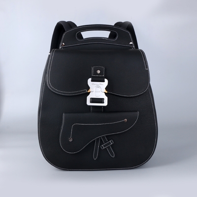 Ba lô nam Essentials Christian Dior Gallop Black Grained Leather Calf