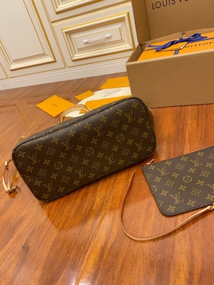 Louis Vuitton Designer Monogram Bag Pink Monogram Canvas Neverfull Mm Da Ý loại A