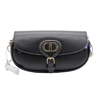 Túi đeo chéo da bê màu đen Túi đeo chéo Dior Bobby East West Hobo