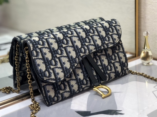 Ví cầm tay có nhãn hiệu OEM Saddle dài Dior Xiên Jacquard