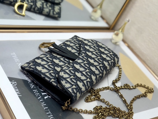 Ví cầm tay có nhãn hiệu OEM Saddle dài Dior Xiên Jacquard