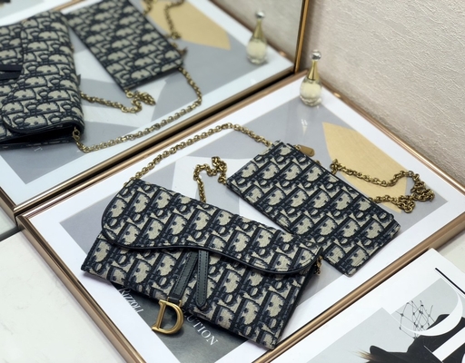 Ví cầm tay có nhãn hiệu OEM Saddle dài Dior Xiên Jacquard