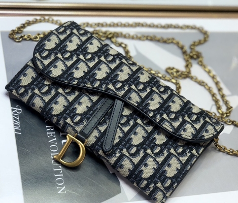 Ví cầm tay có nhãn hiệu OEM Saddle dài Dior Xiên Jacquard