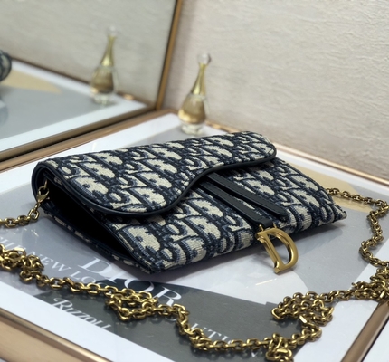 Ví cầm tay có nhãn hiệu OEM Saddle dài Dior Xiên Jacquard