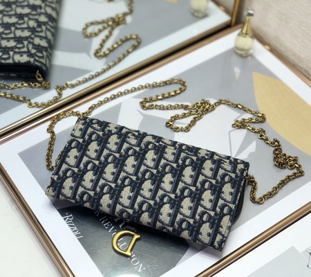 Ví cầm tay có nhãn hiệu OEM Saddle dài Dior Xiên Jacquard