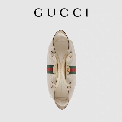 Túi đeo vai hàng hiệu có thể điều chỉnh Medium Gucci Ophidia Tote White For Women