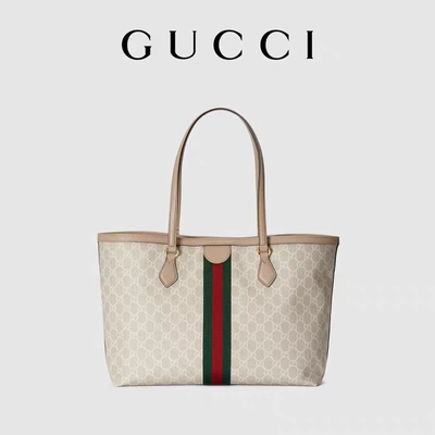 Túi đeo vai hàng hiệu có thể điều chỉnh Medium Gucci Ophidia Tote White For Women