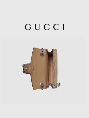 Túi xách nữ hàng hiệu GUCCI Dionysus nhỏ Da lộn tráng vải