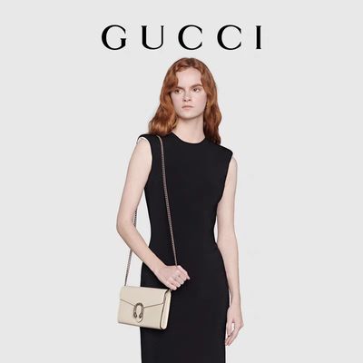 Túi đeo chéo bằng da mini GUCCI Dionysus 60cm dành cho nữ Khóa gài