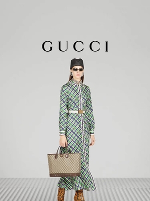 Túi Đeo Vai Hiệu GUCCI Ophidia Da Hạt Nhỏ Vừa Màu Đen
