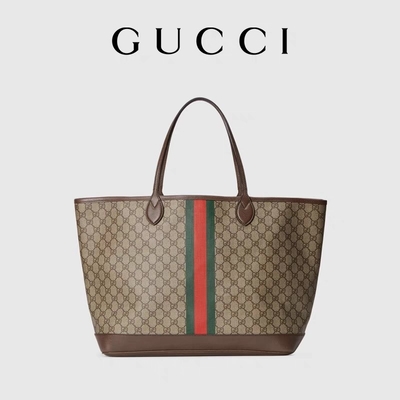 Túi Gucci Ophidia màu nâu hàng hiệu dành cho nữ Túi tote cỡ trung bình lớn màu đen Ebony
