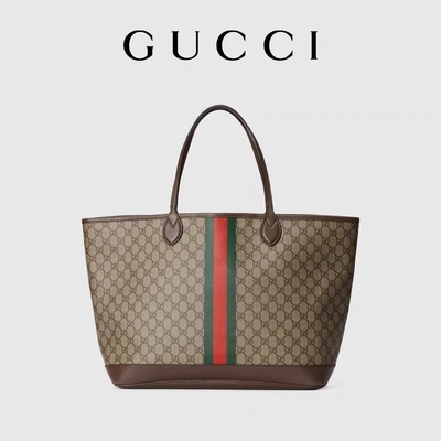 Túi Gucci Ophidia màu nâu hàng hiệu dành cho nữ Túi tote cỡ trung bình lớn màu đen Ebony