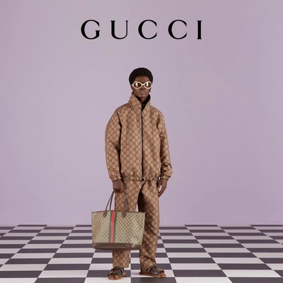 Túi Gucci Ophidia màu nâu hàng hiệu dành cho nữ Túi tote cỡ trung bình lớn màu đen Ebony