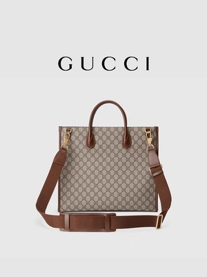 Túi đeo vai GG Supreme Printed Túi tote vải bố Gucci có lồng vào nhau G