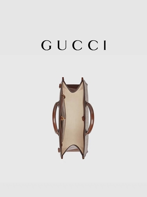 Túi đeo vai GG Supreme Printed Túi tote vải bố Gucci có lồng vào nhau G