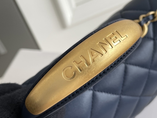 Caviar Chanel Mini Rectangular Caviar 2020 Da cừu sần &amp; Kim loại mạ vàng