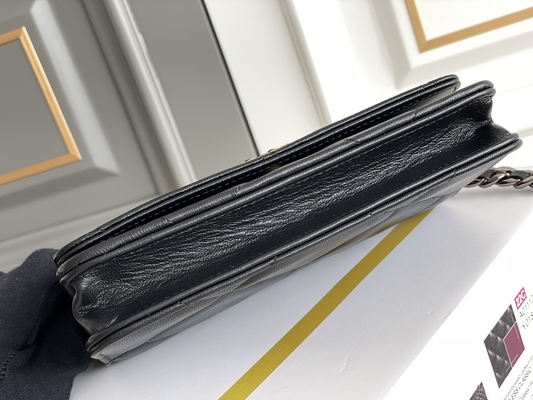 Túi hàng hiệu được yêu thích trước bằng da cừu màu vàng Túi Chanel 19 Flap Bag Mini OEM