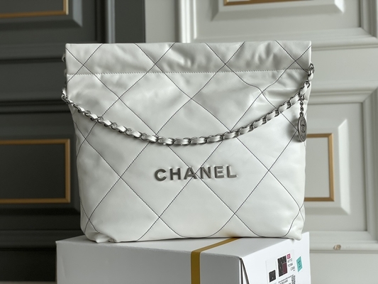 22S Calfskin Navy Túi xách nhỏ Chanel 22 &quot;Trash Bag&quot; ODM