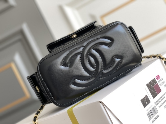 Túi da cừu tùy chỉnh hàng hiệu Chanel 22K Vanity Case Multi Pocket