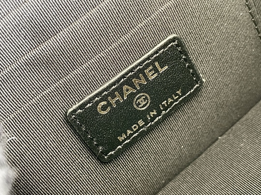 Túi da cừu tùy chỉnh hàng hiệu Chanel 22K Vanity Case Multi Pocket