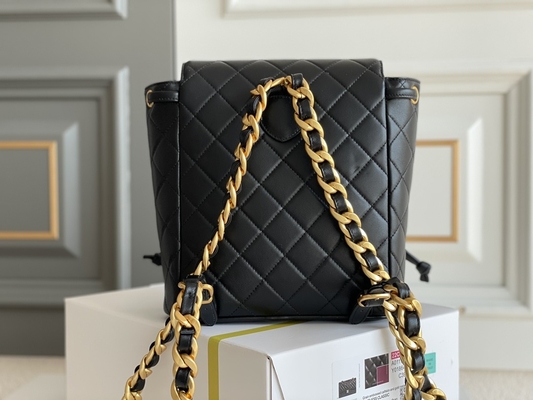 Ba lô thương hiệu Chanel Leather Flap Designer 1994-1996 Diamond Quilted For Women