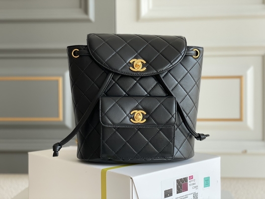 Ba lô thương hiệu Chanel Leather Flap Designer 1994-1996 Diamond Quilted For Women