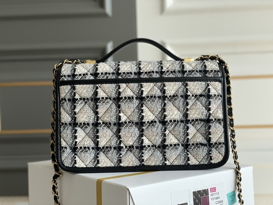 Trung bình 2WAY Túi hàng hiệu tùy chỉnh Túi da bê nữ Túi nắp Chanel