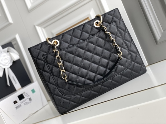 Túi lớn Chanel Lychee Leather Caviar Grand Shopping Tote GST