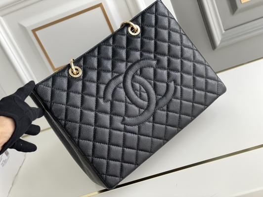 Túi lớn Chanel Lychee Leather Caviar Grand Shopping Tote GST