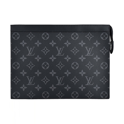 Monogram Eclipse Nhãn hiệu Túi nam Pochette Louis Vuitton Voyage Pouch Canvas Trim