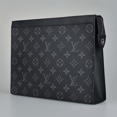 Monogram Eclipse Nhãn hiệu Túi nam Pochette Louis Vuitton Voyage Pouch Canvas Trim