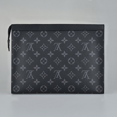 Monogram Eclipse Nhãn hiệu Túi nam Pochette Louis Vuitton Voyage Pouch Canvas Trim