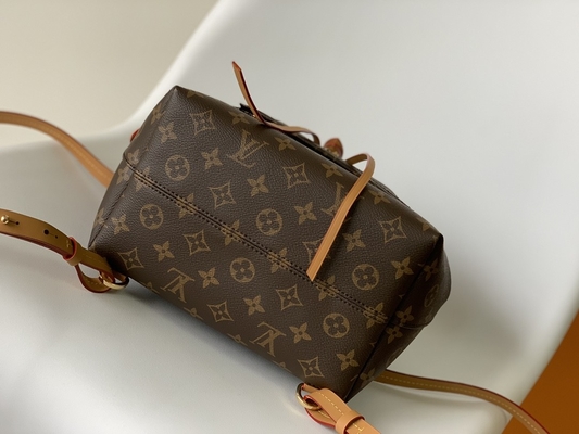 Ba lô Monogram Shadow Calf Leather LV Montsouris PM Charm Có thể tháo rời