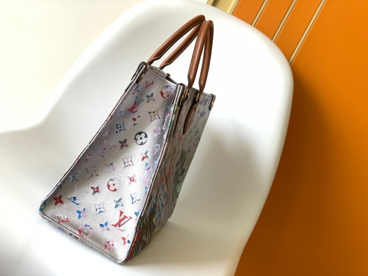 OEM hoa Louis Vuitton Túi tote vải tráng bạc Empreinte Onthego
