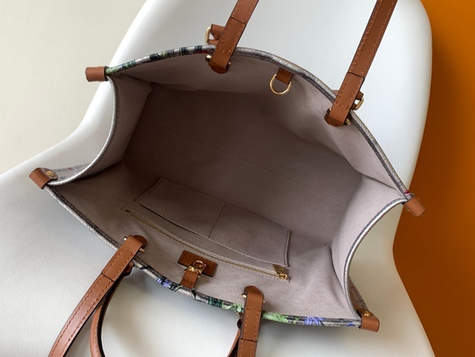 OEM hoa Louis Vuitton Túi tote vải tráng bạc Empreinte Onthego