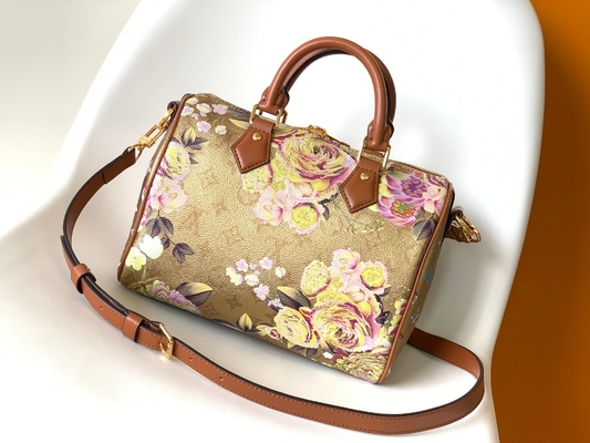 Khu vườn Monogram kim loại Phần cứng vàng mới Speedy BandoulièRe 25 M21317