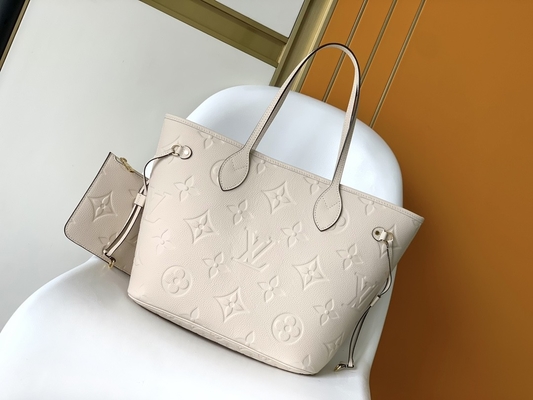 Túi Tote Neverfull MM Beige Tote Canvas thương hiệu Preloved