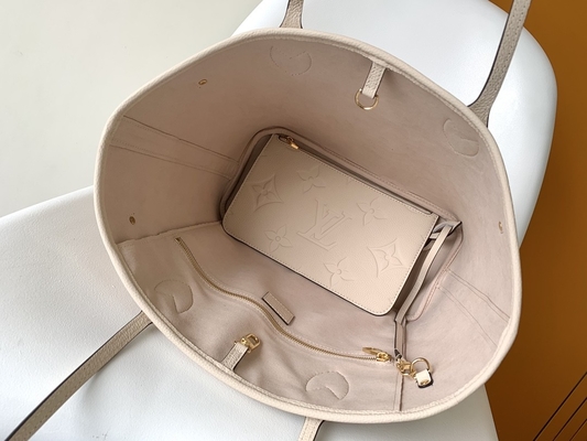 Túi Tote Neverfull MM Beige Tote Canvas thương hiệu Preloved