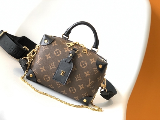 Louis Vuitton Túi hàng hiệu tùy chỉnh Petite Malle Souple Empreinte Monogram Nâu Đen