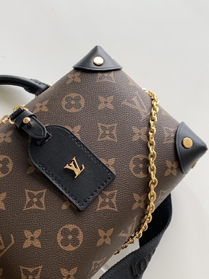 Louis Vuitton Túi hàng hiệu tùy chỉnh Petite Malle Souple Empreinte Monogram Nâu Đen