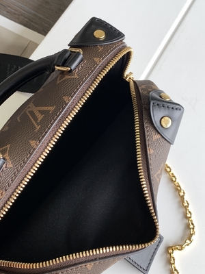 Louis Vuitton Túi hàng hiệu tùy chỉnh Petite Malle Souple Empreinte Monogram Nâu Đen