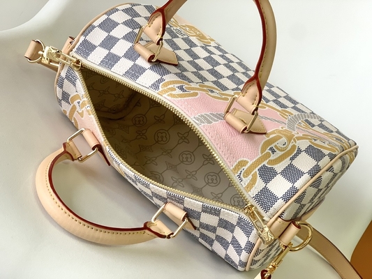 Vải tráng Speedy Louis Vuitton Damier Azur 25 M46390