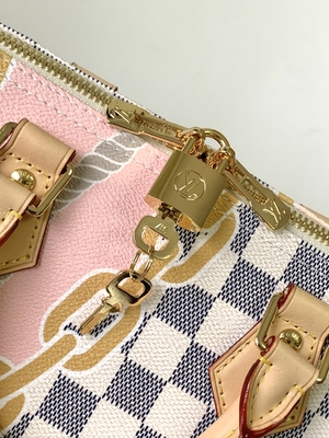 Vải tráng Speedy Louis Vuitton Damier Azur 25 M46390