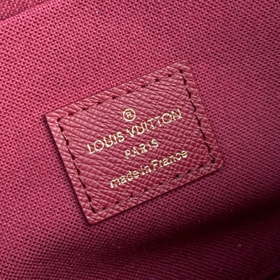 Ví mini LV Felicie Pochette Túi Monogram Fuchsia Lining