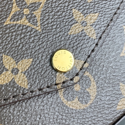 Ví mini LV Felicie Pochette Túi Monogram Fuchsia Lining