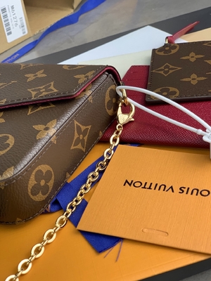 Ví mini LV Felicie Pochette Túi Monogram Fuchsia Lining