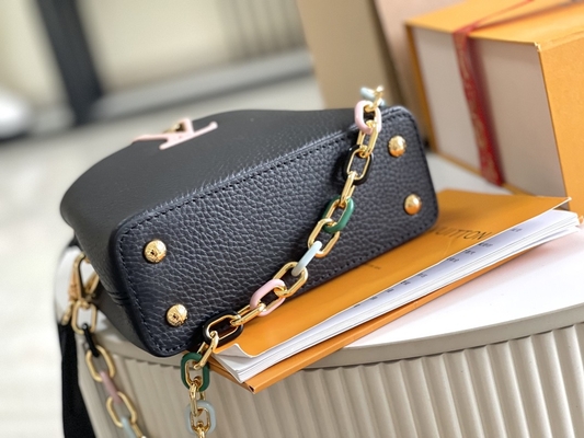 Túi hàng hiệu Preloved lót da dê Louis Vuitton Capucines Mini